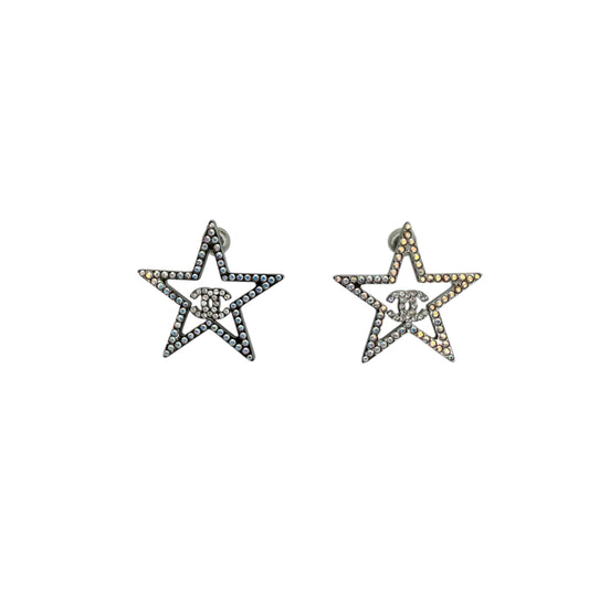 Chanel Strass Star Earrings