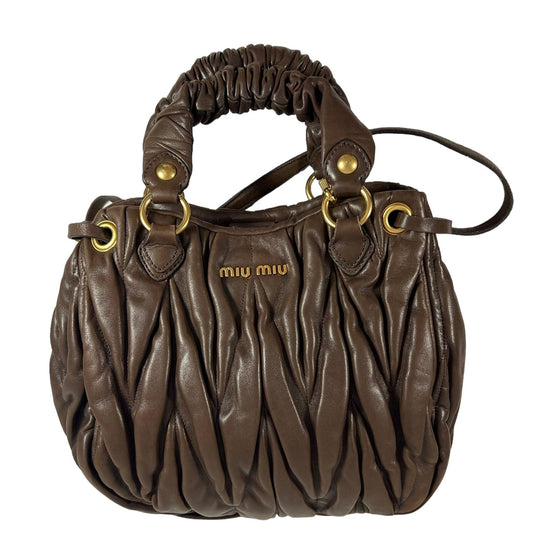 Miu Miu Matelassé Leather Handbag - Loop Vintage