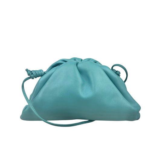 Bottega Veneta Mini Pouch Teal Leather Crossbody Clutch Bag Blue Light blueBotte