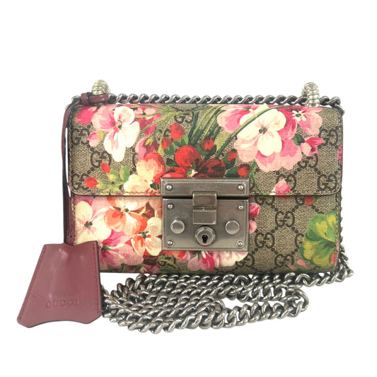 Gucci Supreme Bloom Supreme Padlock Shoulder Bag