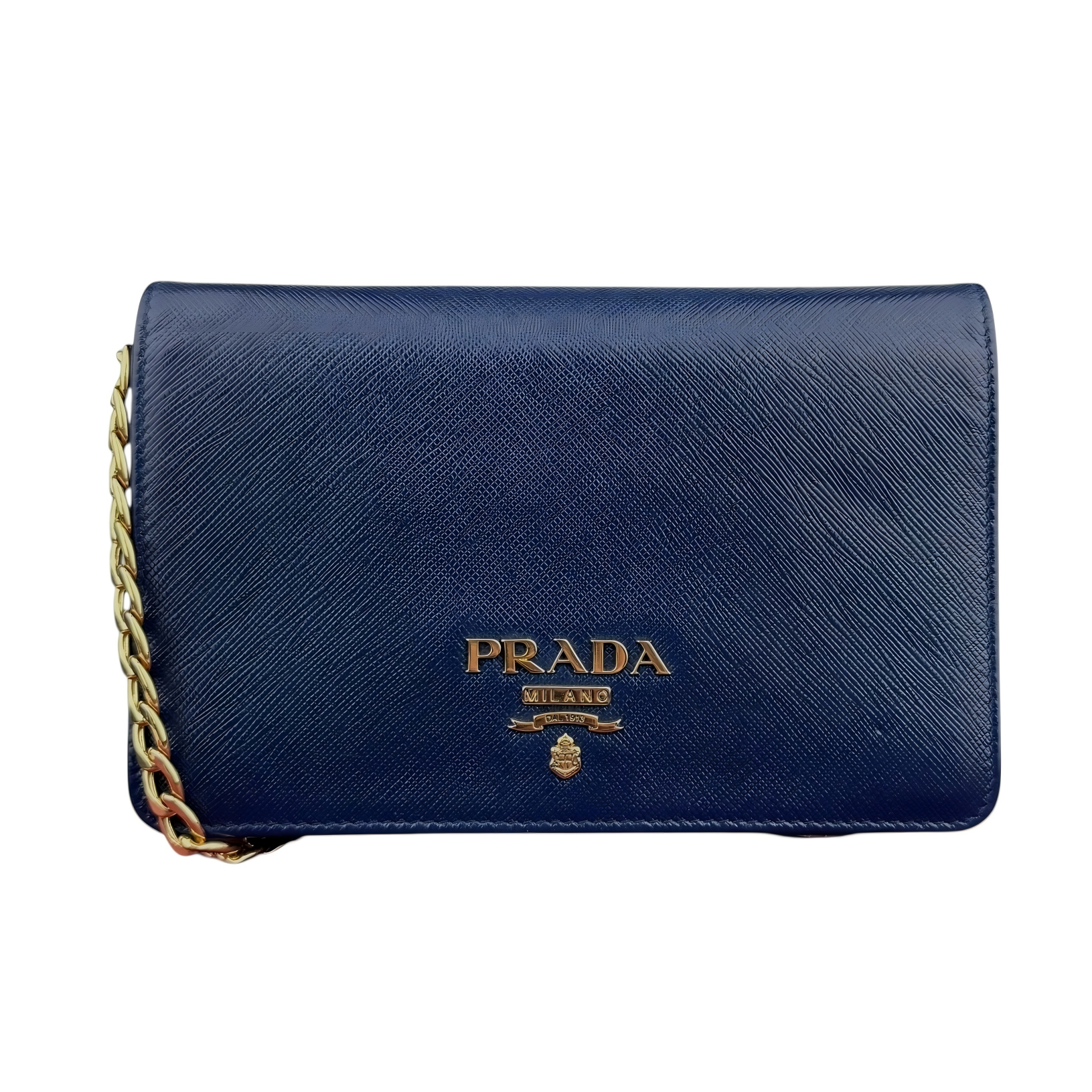 Prada Blue Saffiano Metal Shoulder Bag Prada Blue Saffiano Metal Shoulder Bag