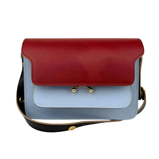 Marni Medium Colorblocked Leather Trunk Shoulder and Crossbody Bag