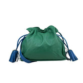 loewe-flamenco-green-leather-shoulder-bag-front