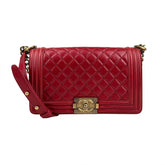 chanel-boy-matelasse-red-leather-chain-flap-shoulder-bag-front
