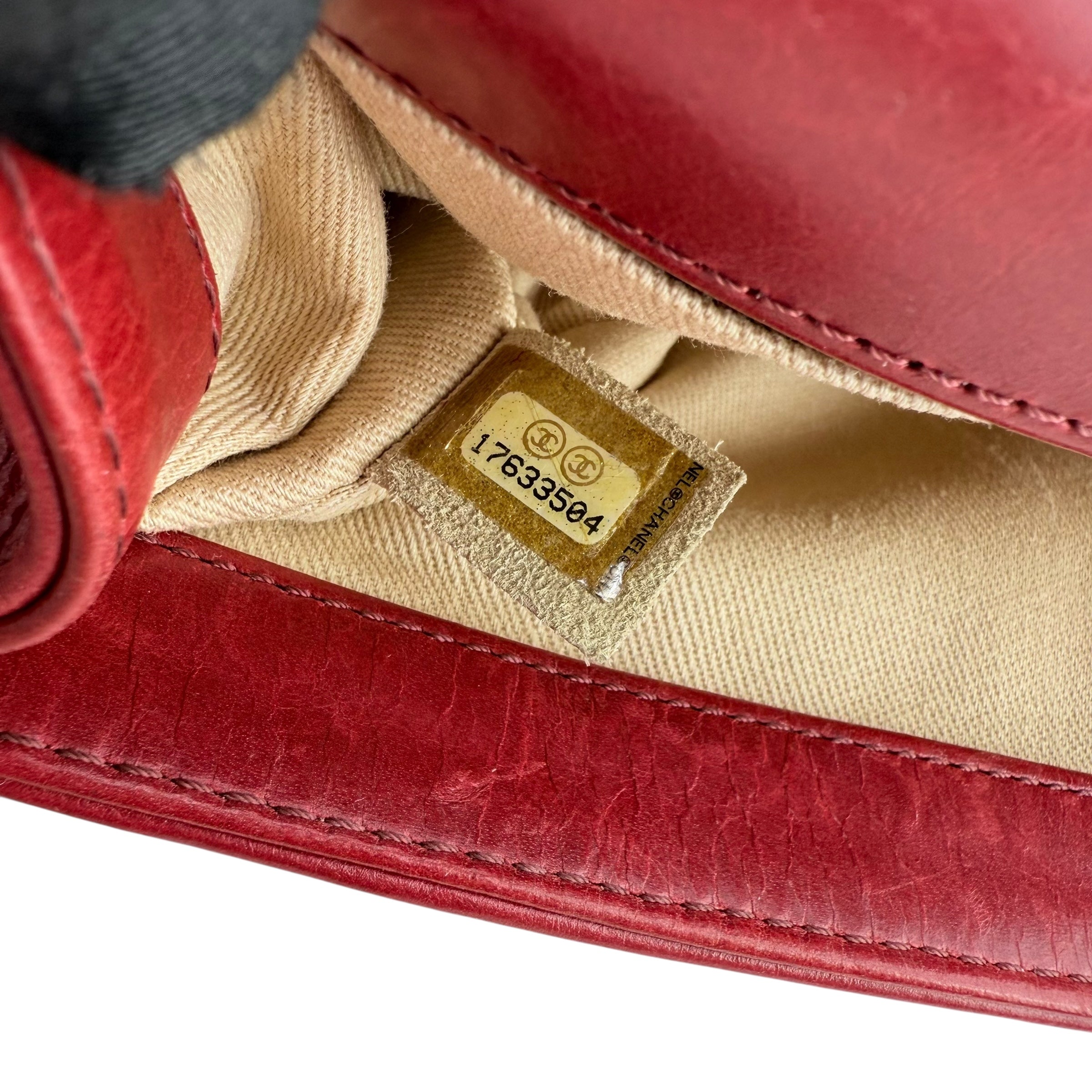 Chanel Boy Chanel Matelasse Chain Flap Shoulder Bag Leather Red Chanel Boy Chanel Matelasse Chain Flap Shoulder Bag Leather Red