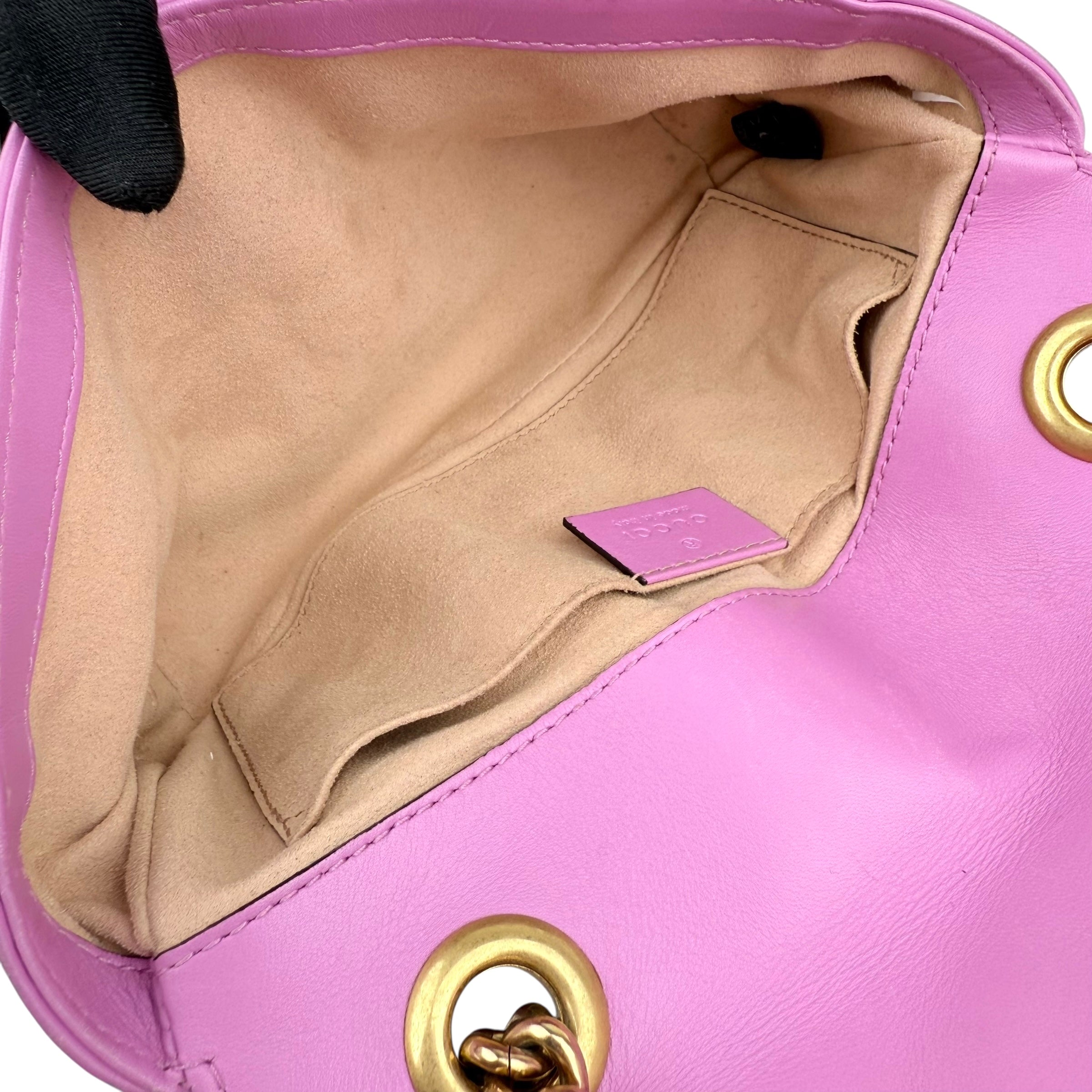 Gucci GG Marmont Medium Quilted Leather Shoulder Bag Pink Gucci GG Marmont Medium Quilted Leather Shoulder Bag Pink