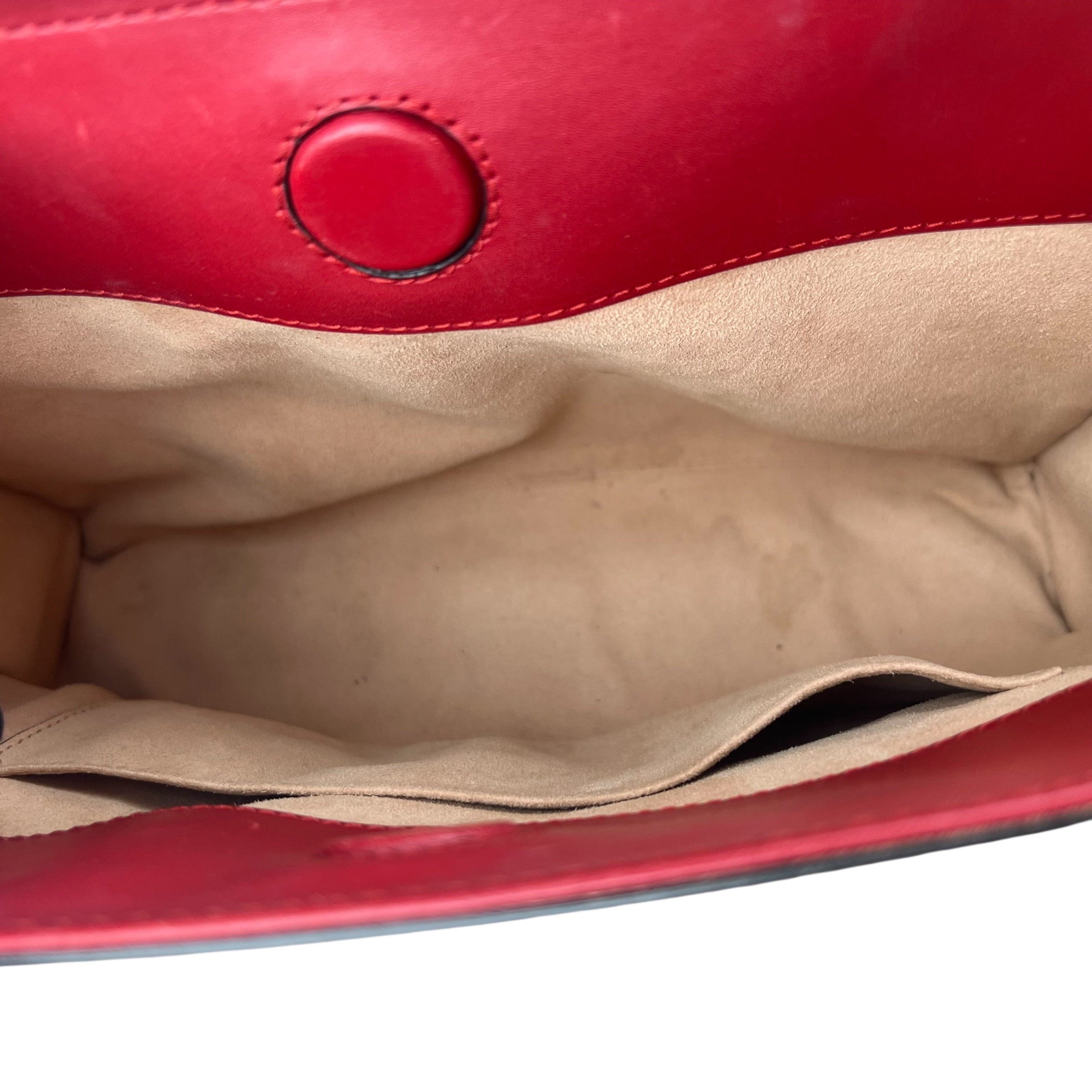 Gucci Red Smooth Calfskin Leather Nymphaea Medium Top Handle Bag Gucci Red Smooth Calfskin Leather Nymphaea Medium Top Handle Bag