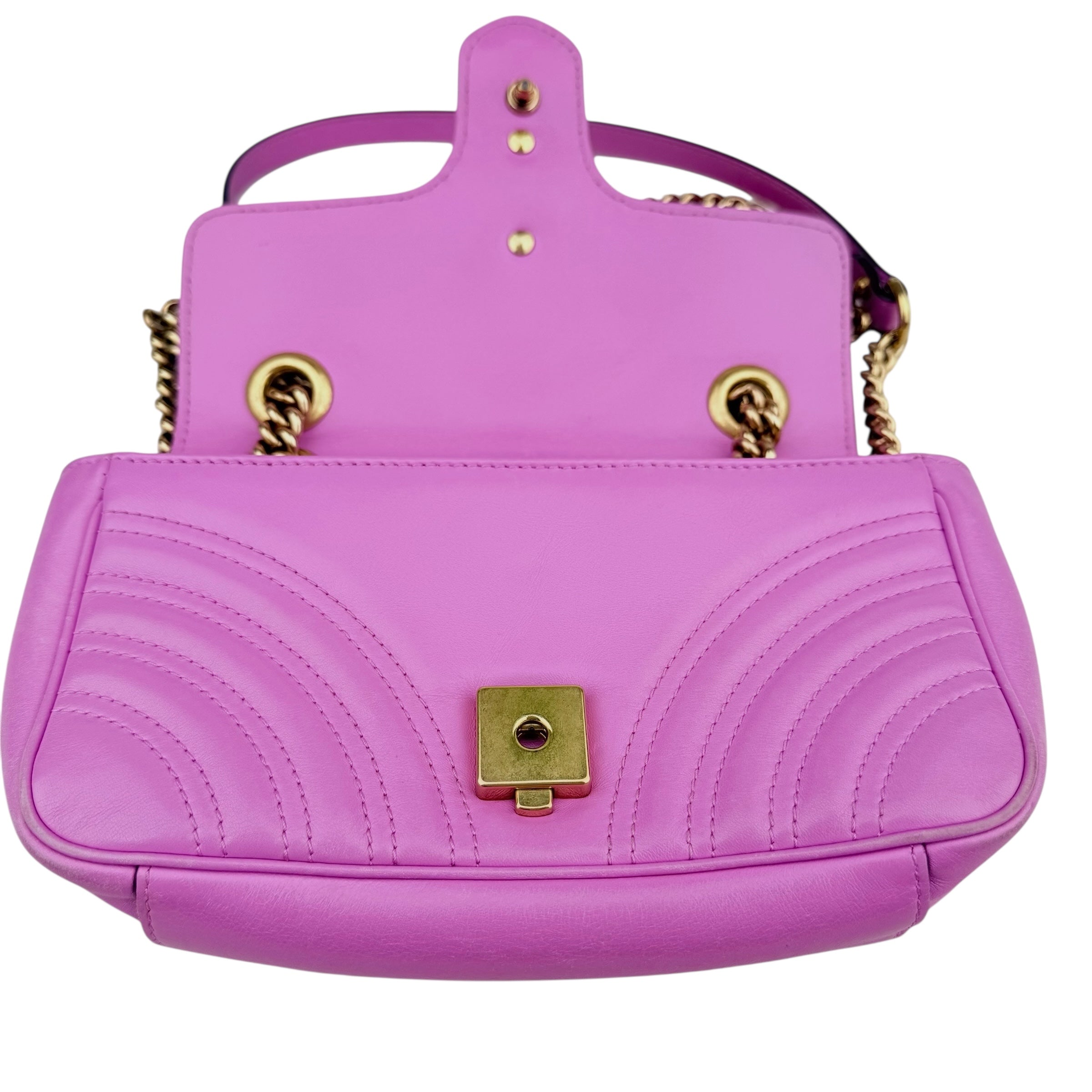 Gucci GG Marmont Medium Quilted Leather Shoulder Bag Pink Gucci GG Marmont Medium Quilted Leather Shoulder Bag Pink