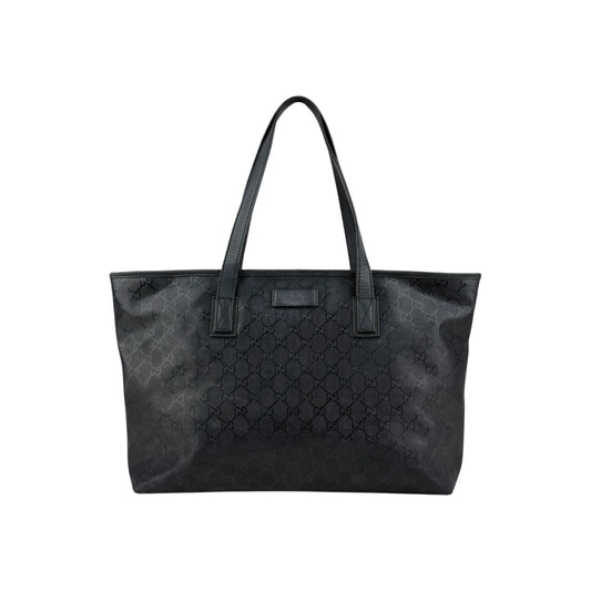 Gucci GG Imprime 2way Tote Bag PVC Leather Black Plastic