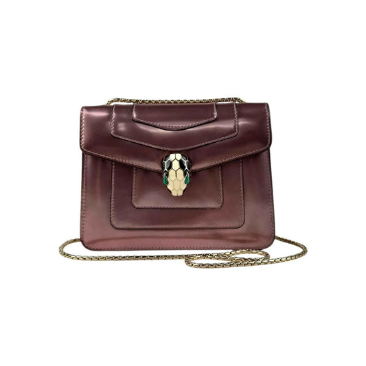 Bvlgari Patent Serpenti Forever Pink Shoulder Bag