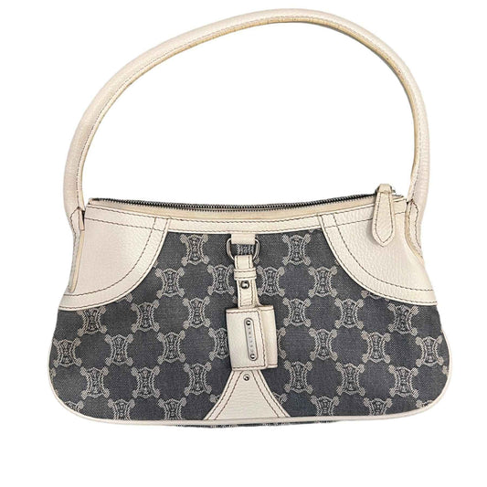 Celine Blue-white Denim Handbag