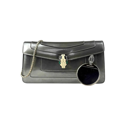 Bvlgari Serpenti Forever Metallic Chain Clutch