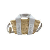 chloe sense raffia tote bag front