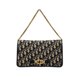 christian dior oblique jacquard chain handbag front