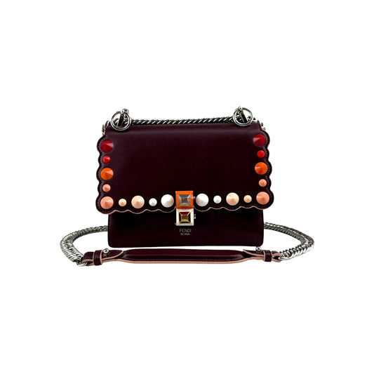 Fendi Scalloped Studded Liberty Kan I Bag