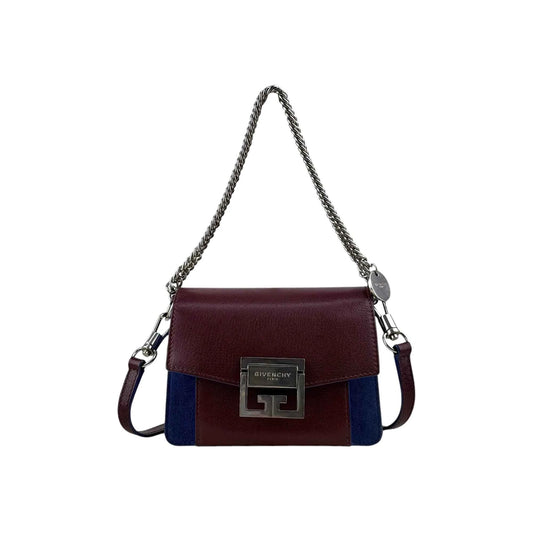 Givenchy Limited Edition Leather/Suede GV3 Small Crossbody Bag