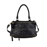 givenchy black sheepskin leather medium pepe pandora bag front