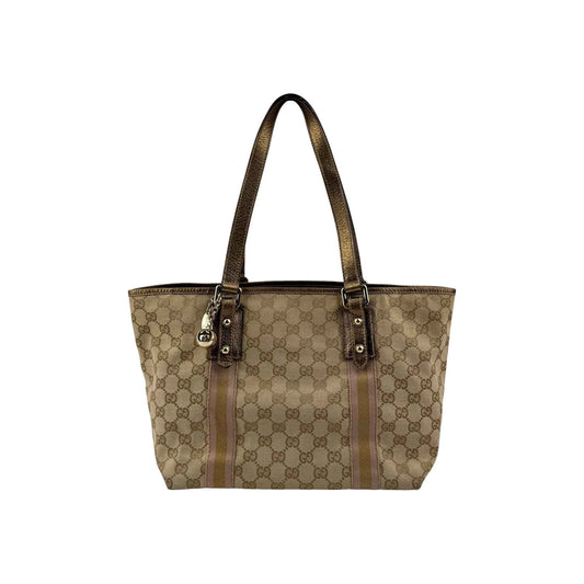 Gucci Beige/Gold GG Canvas Jolicoeur Tote Bag