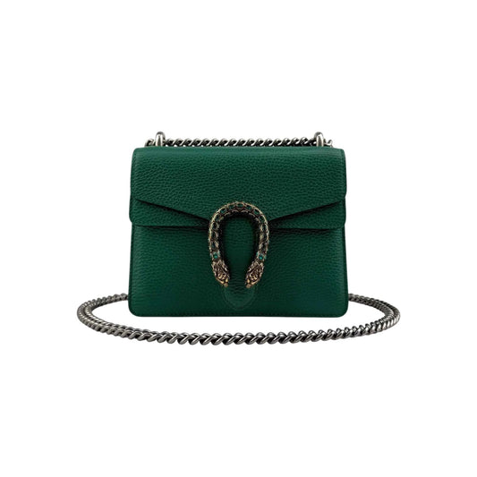 Gucci Small Dionysus Green Leather Shoulder Bag
