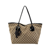 gucci medium gg canvas jolie tote brown front