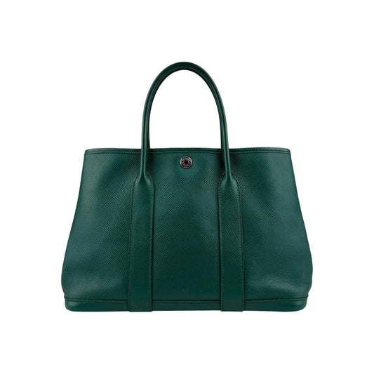 Hermès Green Negonda Leather Garden Party Tote Bag