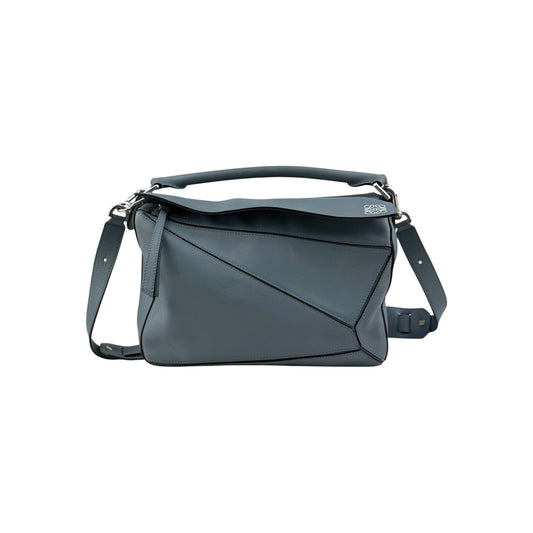 Loewe Calfskin Puzzle Bag Stone Blue