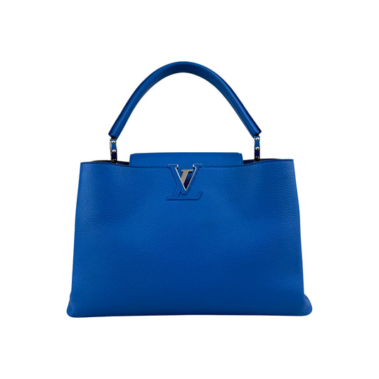 Louis Vuitton Blue Taurillon Leather Capucines Bag