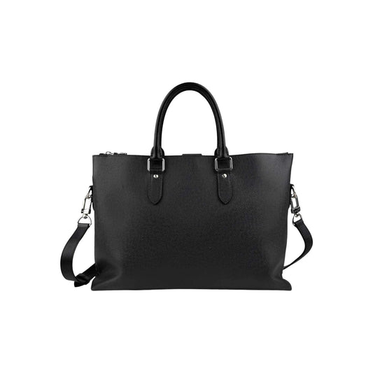 Louis Vuitton Taiga Anton Leather Briefcase Black Pony-style calfskin