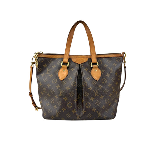 louis vuitton monogram canvas palermo bag front