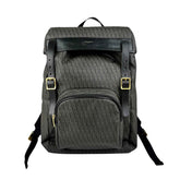 saint laurent monogram coated canvas backpack brown front