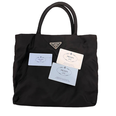 Prada Tessuto City Cloth Tote - Loop Vintage