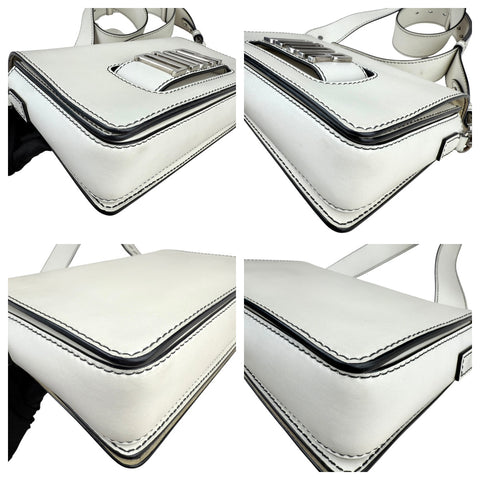 Dior J'adior White Crossbody Bag in Calfskin, Silver hardware