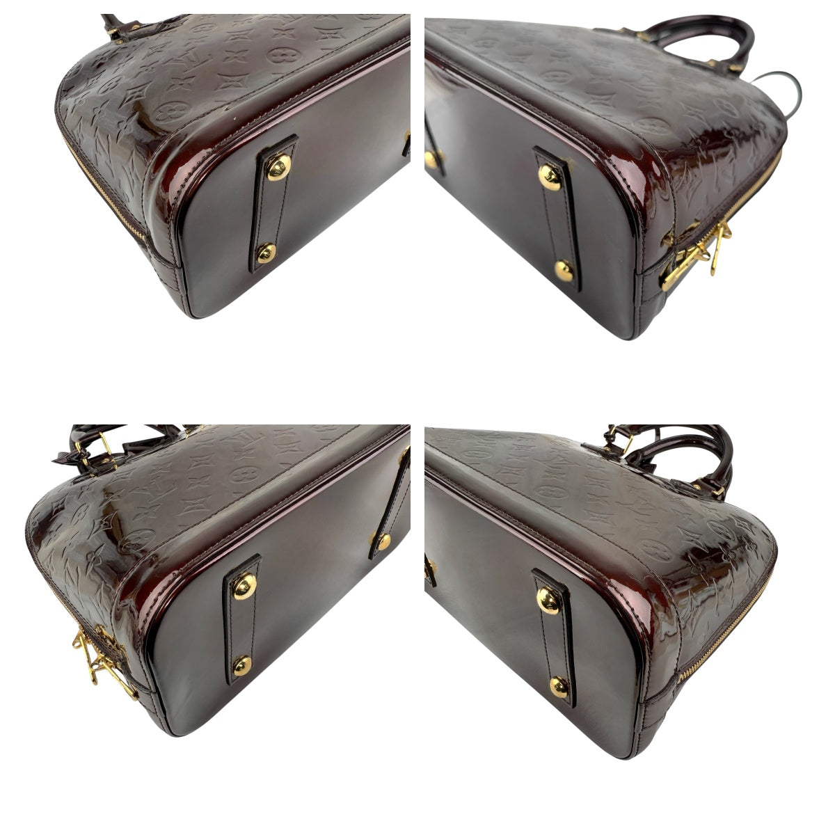 Pre-owned Louis Vuitton Amarante Monogram Vernis Alma Bag