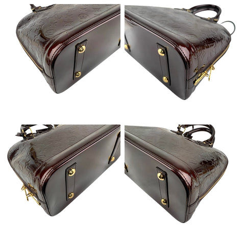 Pre-owned Louis Vuitton Amarante Monogram Vernis Alma Bag