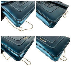 Pre-owned bvlgari-serpenti-forever-patent-crossbody-front-view