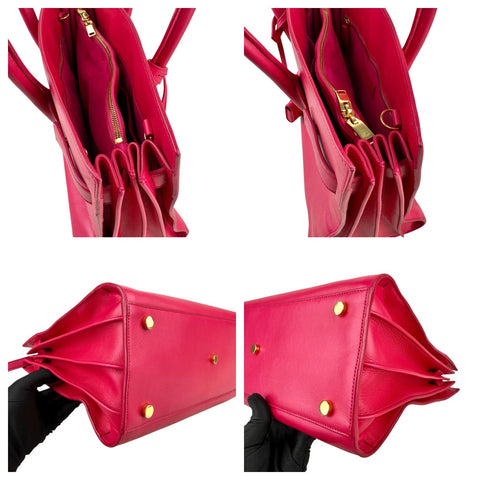 Saint Laurent Sac de Jour in Pink Calfskin Leather