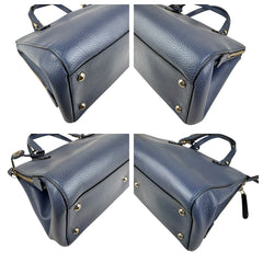 Pre-owned gucci-interlocking-g-blue-handbag-front-view