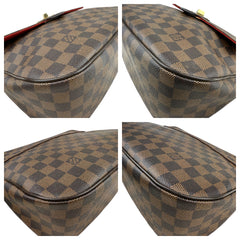 Pre-owned louis-vuitton-besace-roseberry-brown-leather-shoulder-bag-front