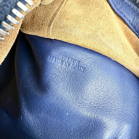 Loewe Amazona Handbag Navy blue Leather