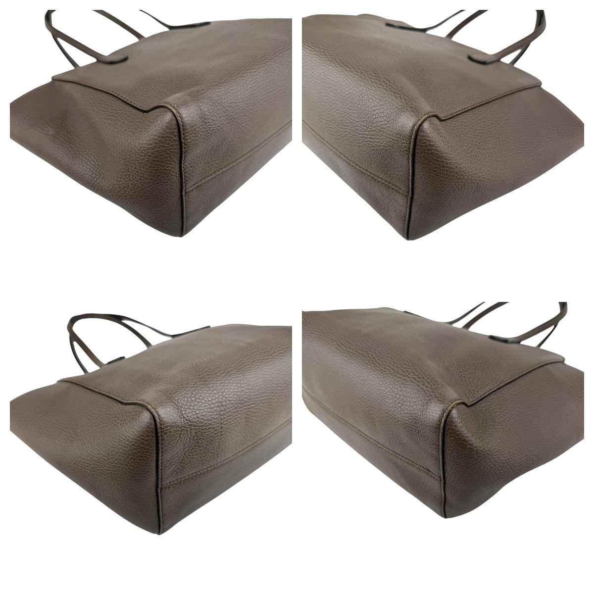 Gucci Grey Pebbled Calfskin Leather Swing Tote Bag