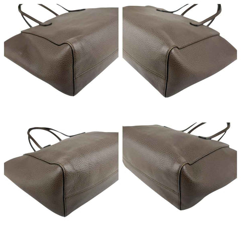 Gucci Grey Pebbled Calfskin Leather Swing Tote Bag