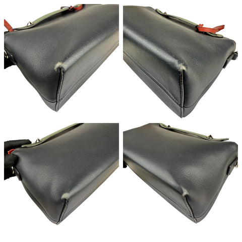 Fendi Navy Blue Tri-Color Grained Calfskin Leather By the Way Bag