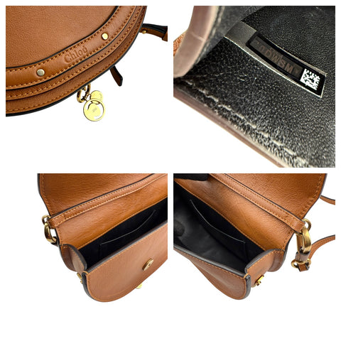 Pre-owned chloe-tan-leather-small-nile-bracelet-minaudiere