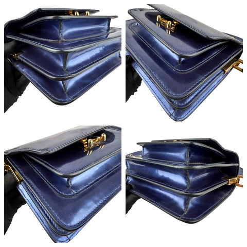 Marni Trunk Bag  Blue Metallic