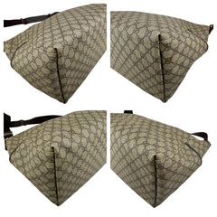 Pre-owned gucci beige gg supreme coated canvas baby diaper bag front