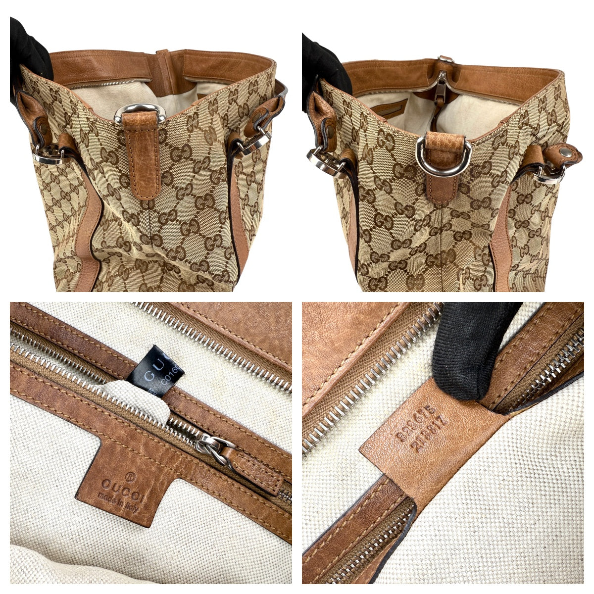 Pre-owned Gucci Beige/Brown GG Canvas Miss GG Top Handle Bag