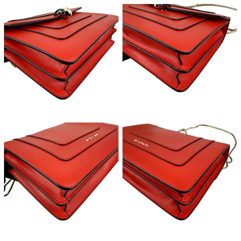 Bvlgari  Red Serpenti Forever Shoulder Bag