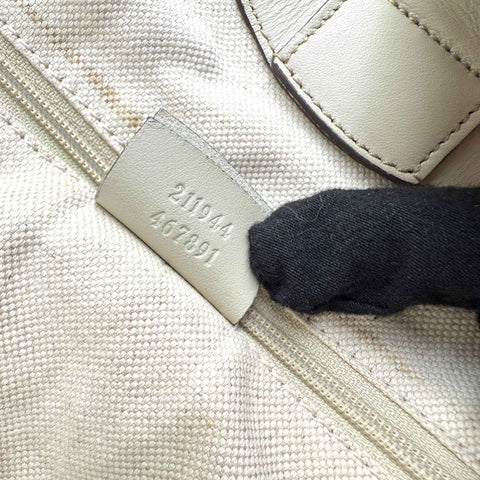 Gucci Beige/White GG Canvas Medium Sukey Tote Bag