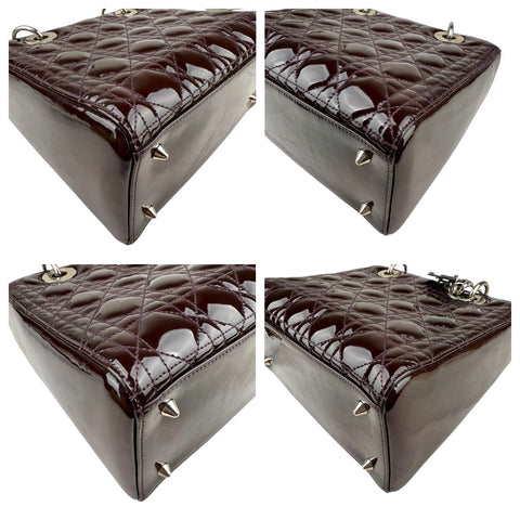 Dior Lady Dior patent leather handbag