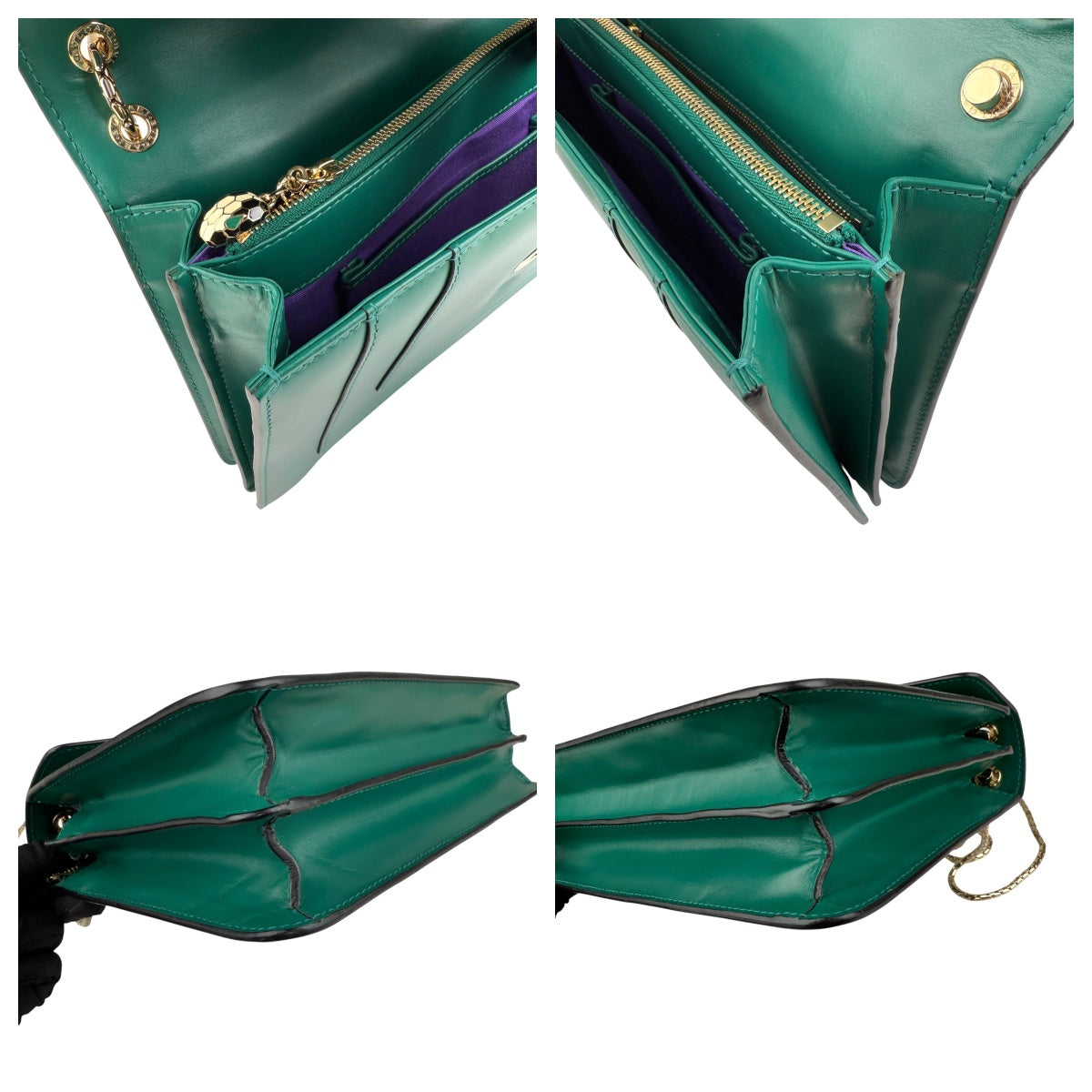 Pre-owned Bvlgari Bulgari Calfskin Serpenti Forever Shoulder Bag Emerald Green shoulder bag